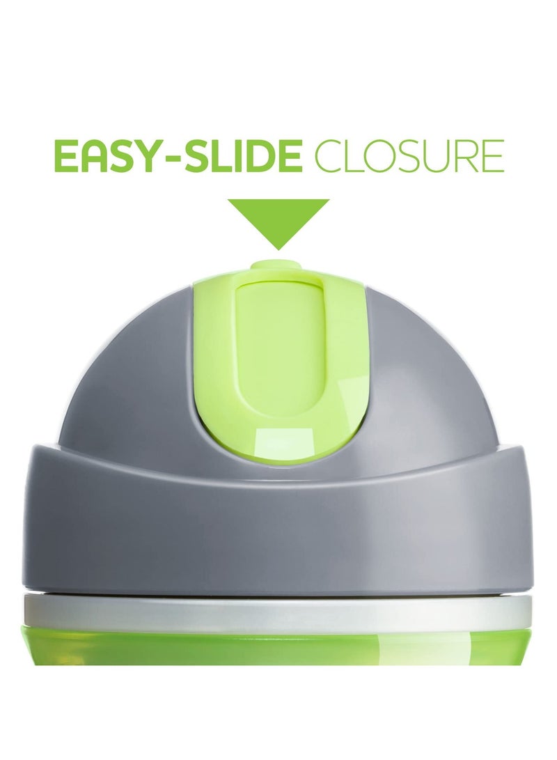 FEND Chicco Sport Sipper Straw Cup for Kids 266ml Insulated bottle with Flexible Straw Green - Image 3