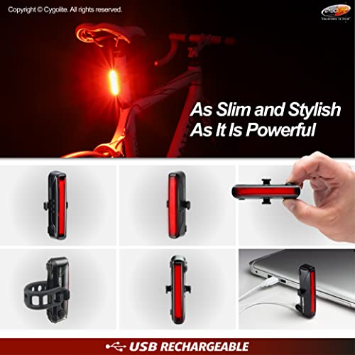 Cygolite Hotrod – 90 Lumen Bike Tail Light - 6 Night & Daytime Modes– Wide Glowing LEDs- Compact & Sleek– IP64 Water Resistant– Sturdy Flexible Mount- USB Rechargeable–Great for Busy Roads - Image 5