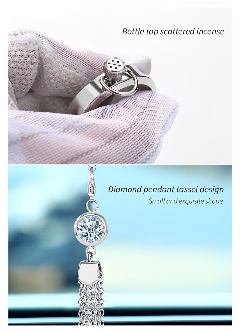 REOCLE - Refreshing Diffuser Container Car Logo Perfume Pendant Crystal Ornament Car Air Refreshing Diffuser Container for Rearview Mirror Pendant - Image 1