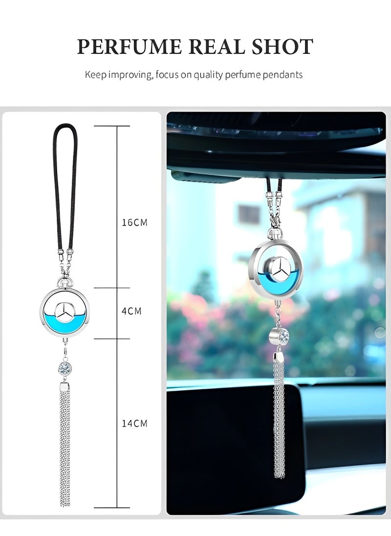 REOCLE - Refreshing Diffuser Container Car Logo Perfume Pendant Crystal Ornament Car Air Refreshing Diffuser Container for Rearview Mirror Pendant - Image 1