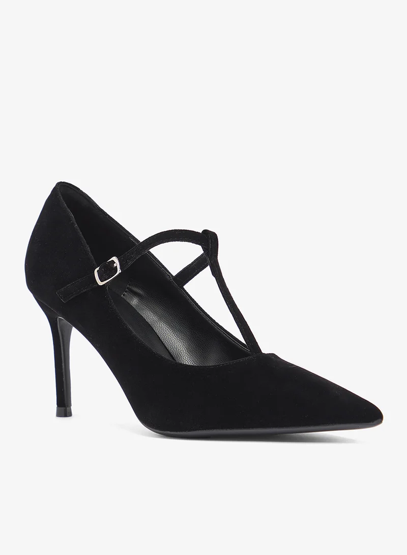 ايلا حذاء كلاسيكي بكعب عالٍ وحزام بإبزيم