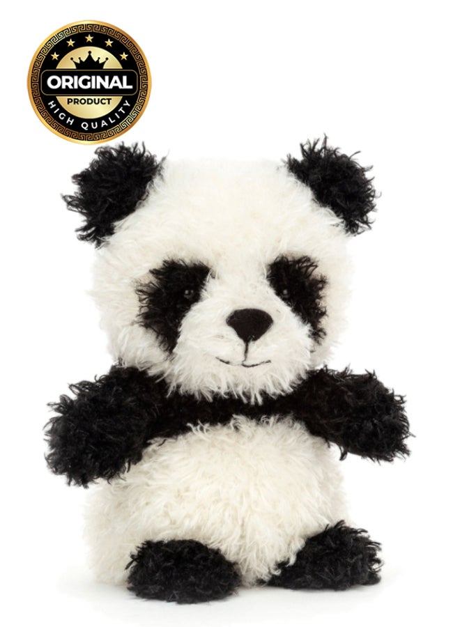 Jellycat باندا صغيرة محشوة – لعبة ناعمة مع أرجل مطاطية، هدية عيد الحب لطيفة للأطفال والبالغين، مجموعة جليكات، 18 سم - Image 1