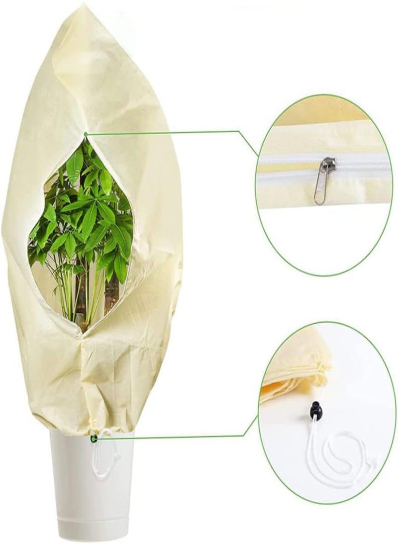 GGOOT - Plant Fleece Frost Protection Covers with Zips Plant Warming Jackets Winter Garden Fleece Bags for Shrub, Plant Fleece, Plant Protection Cover with Zips, Plant Warming Jacket - Image 1