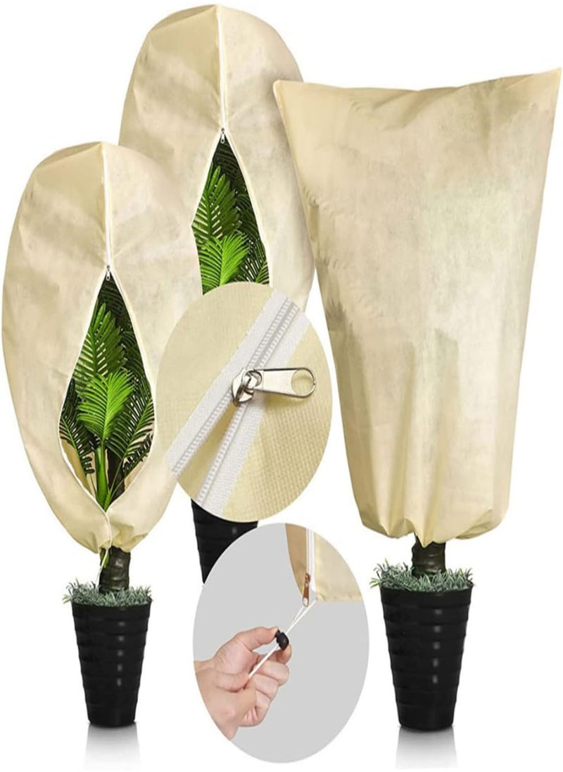 GGOOT - Plant Fleece Frost Protection Covers with Zips Plant Warming Jackets Winter Garden Fleece Bags for Shrub, Plant Fleece, Plant Protection Cover with Zips, Plant Warming Jacket - Image 1