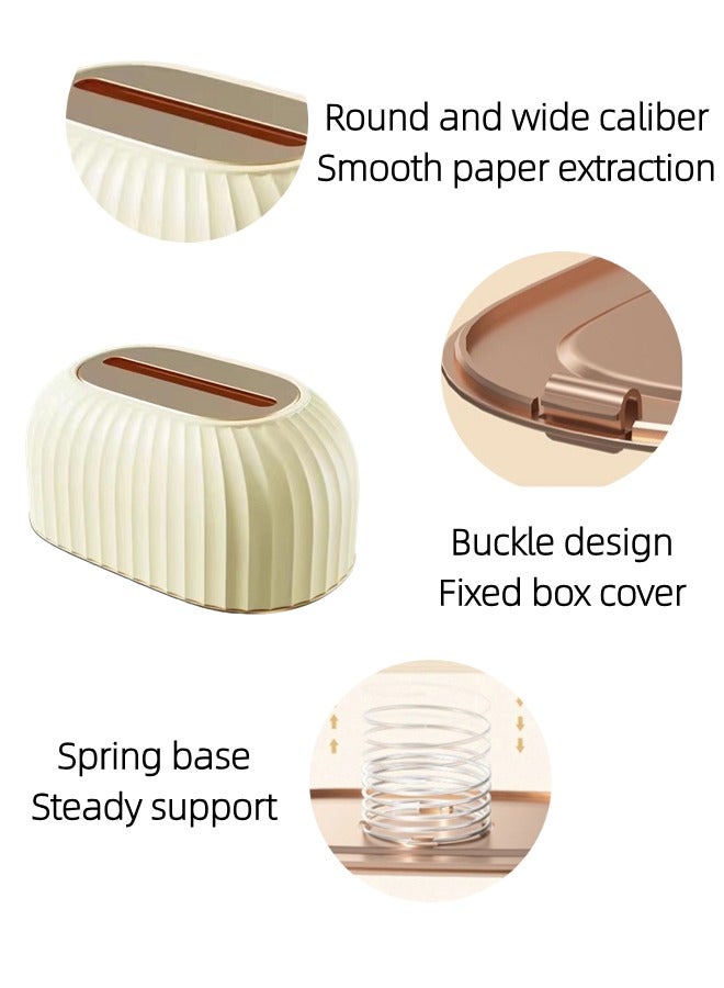 نادراب غطاء علبة المناديل، صندوق تخزين المناديل لغرفة المعيشة وغرفة النوم والحمام والمكتب والسيارة - Image 2