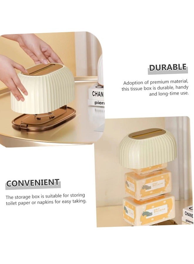 نادراب غطاء علبة المناديل، صندوق تخزين المناديل لغرفة المعيشة وغرفة النوم والحمام والمكتب والسيارة - Image 3