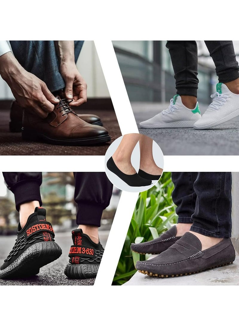 CMGTYYD. 5 أزواج من الجوارب الرجالية المانعة للظهور بمقابض مانعة للانزلاق، جوارب قطنية منخفضة القطع غير قابلة للانزلاق من السيليكون مانعة للانزلاق، جوارب كاجوال منخفضة القطع غير مرئية للرجال جوارب غير مرئية للرجال - Image 4