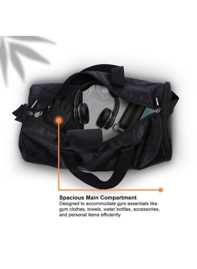 NABAAT EliteFit Classic Gym Bag for Men & Women Sports Bag/Kit Bag with Separate Shoe Compartment (Black, GMB-BK-3) - Image 4