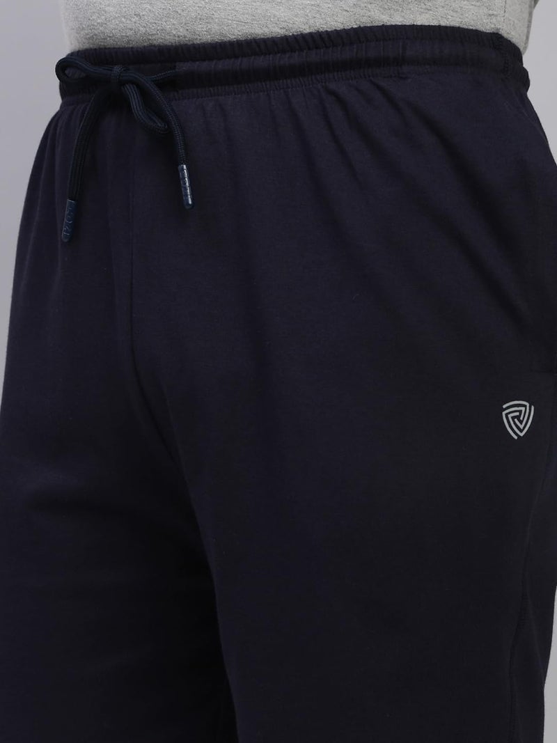 Lux Cozi Men's Cotton Regular Fit Solid Shorts with Side Pockets_COZI_2141_NB_M_2PC Navy - Image 5