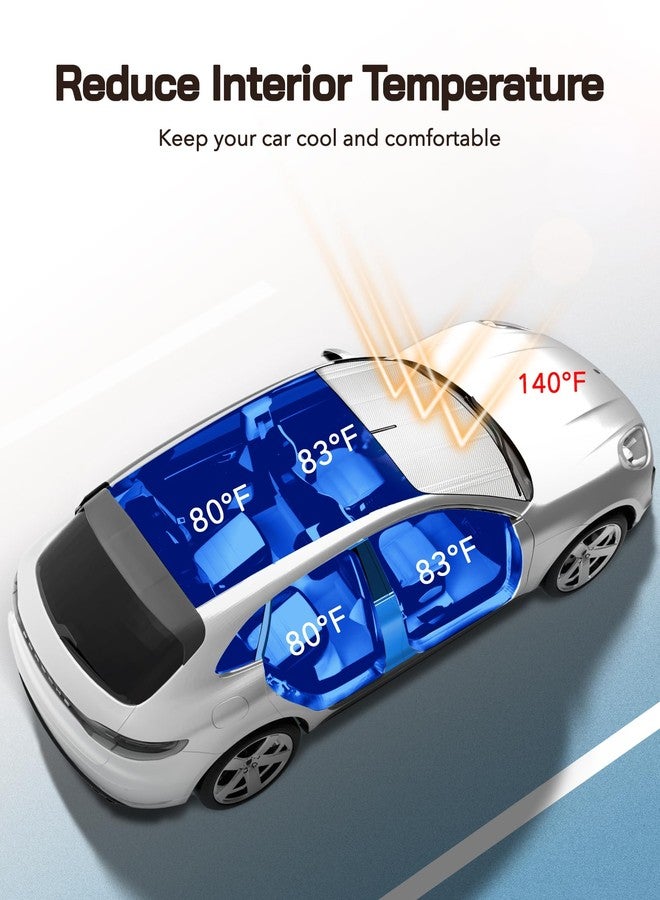 Pigenius Windshield Sun Shade for 2021-2025 Kia K5. Full Front Window Sunshade Coverage - Image 3