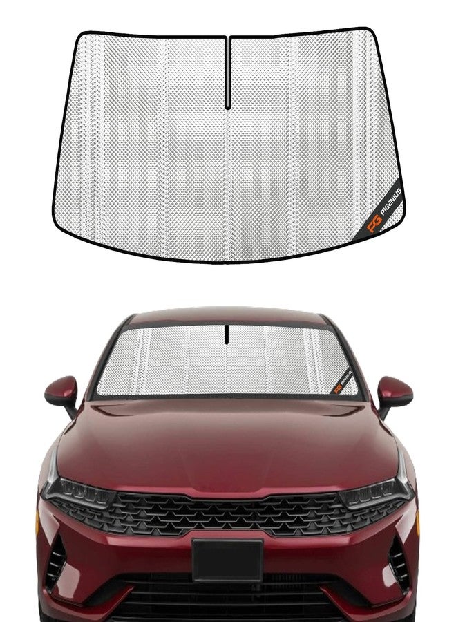 Pigenius Windshield Sun Shade for 2021-2025 Kia K5. Full Front Window Sunshade Coverage - Image 1