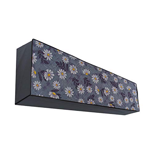 Wings Star Split ac Cover for Indoor and Outdoor Unit of 1.5 ton ac Waterproof and dustproof Grey Floral Pattern KUM10 - Image 4