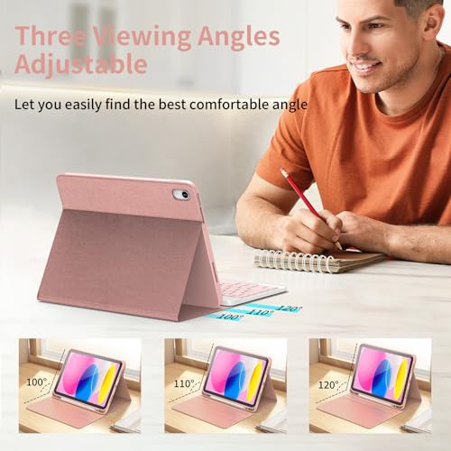 COO for iPad A16 11th 10th Generation Case with Keyboard, Detachable Wireless Bluetooth Keyboard Case with Pencil Holder for iPad 11 inch 2025 10th Gen 10.9 Inch 2022 - Image 4