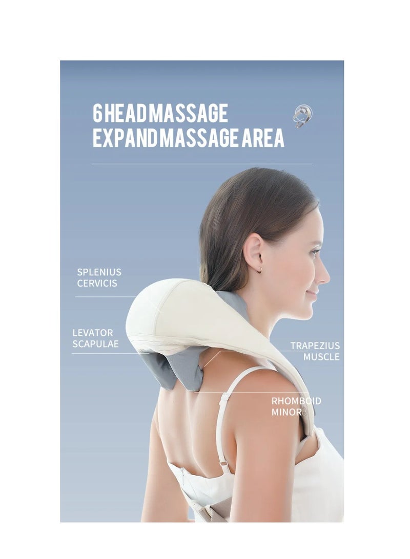 Digi Core مدلك كهربائي محمول للرقبة والكتف شياتسو مع تخفيف الحرارة ونقاط الوخز المستهدفة تدليك رأس تدليك كبير جدًا مثالي لتخفيف الألم واسترخاء العضلات والإجهاد - Image 5