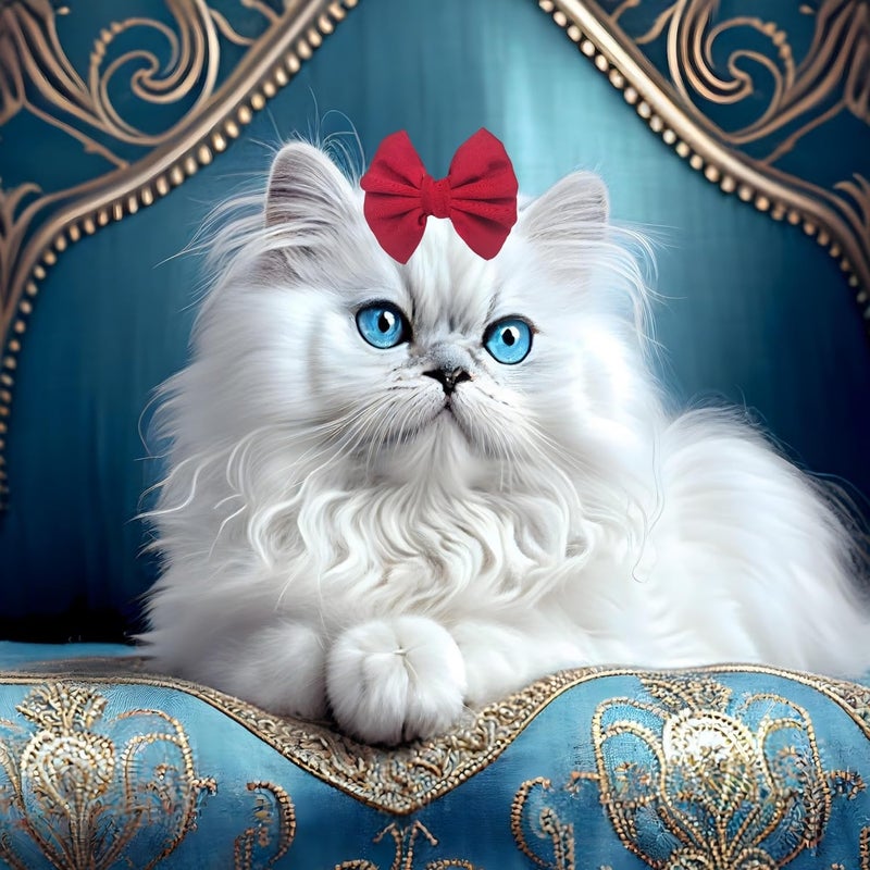 Sage Square Cute Pet Hair Bow Clip | Handmade for Dogs & Cats | Stylish Topknot & Grooming Accessory | Fancy Look for Weddings, Festivals & Celebrations | Great Gift Idea (Maroon) - Image 4