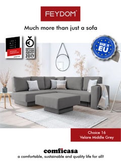COMFICASA FEYDOM Choice 16: Modular Sofa with Storage - Velare Mid Grey  - Image 1