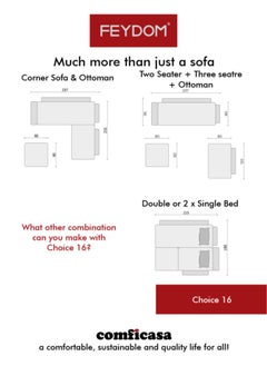 COMFICASA FEYDOM Choice 16: Modular Sofa with Storage - Velare Mid Grey  - Image 4