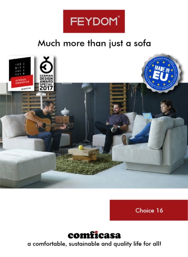 COMFICASA - FEYDOM Choice 16: Modular Sofa with Storage - Velare Mid Grey - Image 1