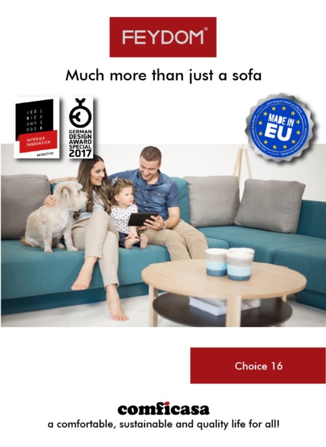 COMFICASA - FEYDOM Choice 16: Modular Sofa with Storage - Velare Mid Grey - Image 1