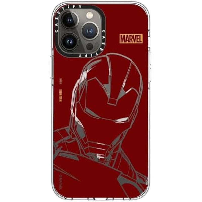 Casetify Clear iPhone 13 Pro Max Case 【Iron Man Co-Lab/Not Yellowing / 6.6ft Drop Protection/Compatible with Magsafe】 - Iron Man - Red - Clear - Image 4