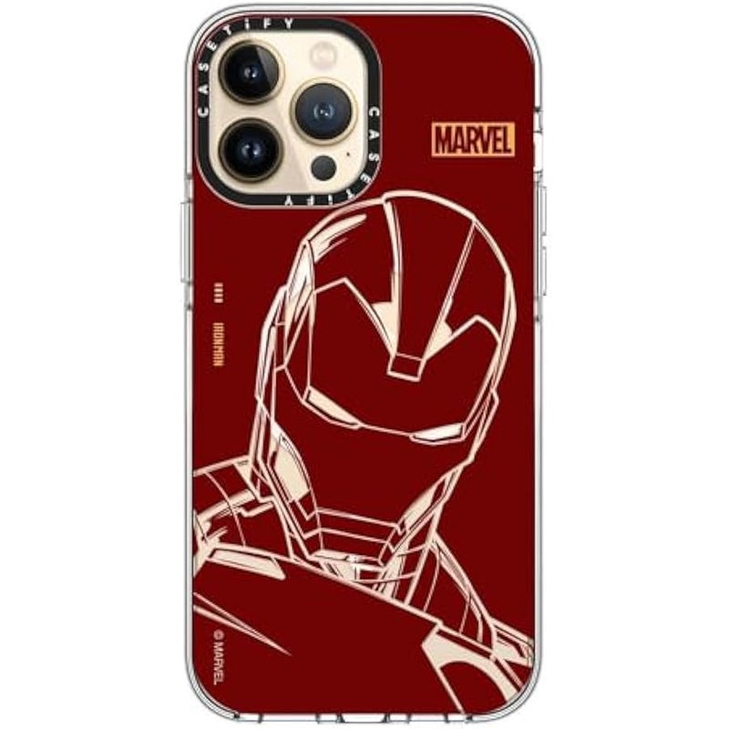 Casetify Clear iPhone 13 Pro Max Case 【Iron Man Co-Lab/Not Yellowing / 6.6ft Drop Protection/Compatible with Magsafe】 - Iron Man - Red - Clear - Image 5