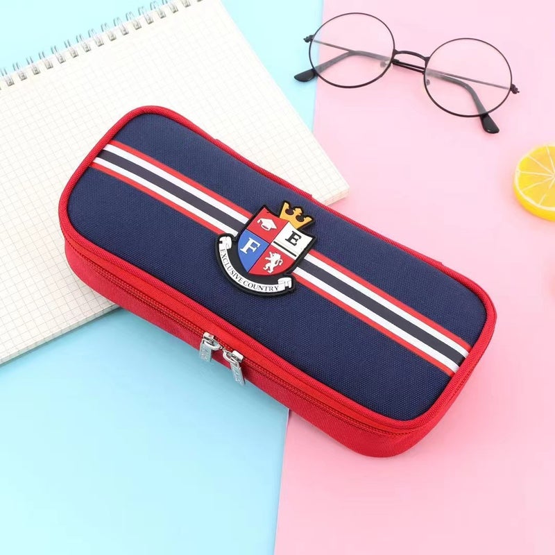 British Style Noble Pencil Case Multifunctional British blue