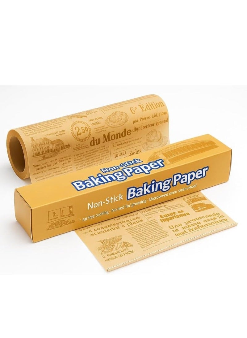 Premium Non-Stick Kitchen Parchment Paper Roll - Francisco Oven and Greaseproof for Cooking, Grilling, Steaming and Air Frying - with Premium Iron Pieces - Image 1