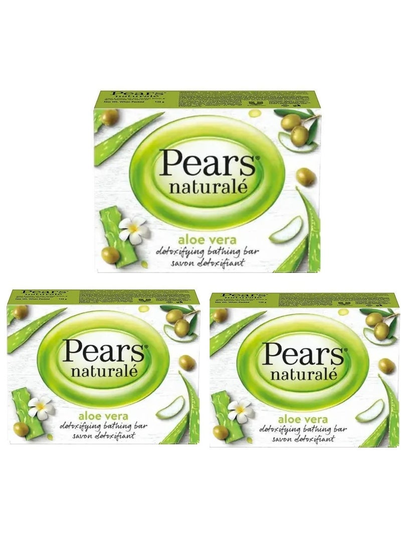 Pears 3 Pieces of Natural Aloe Vera Soap 125g  - Image 1