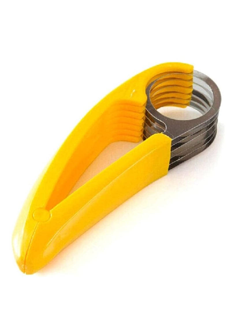 Generic - Altheqa Banana Slicer, Banana Cutter Stainless Steel, Banana Cutter Slicer, Handheld Fruit Tools, Multifunctional Slicer, for Vegetable Kitchen Tools Kitchen Accessories - Image 1