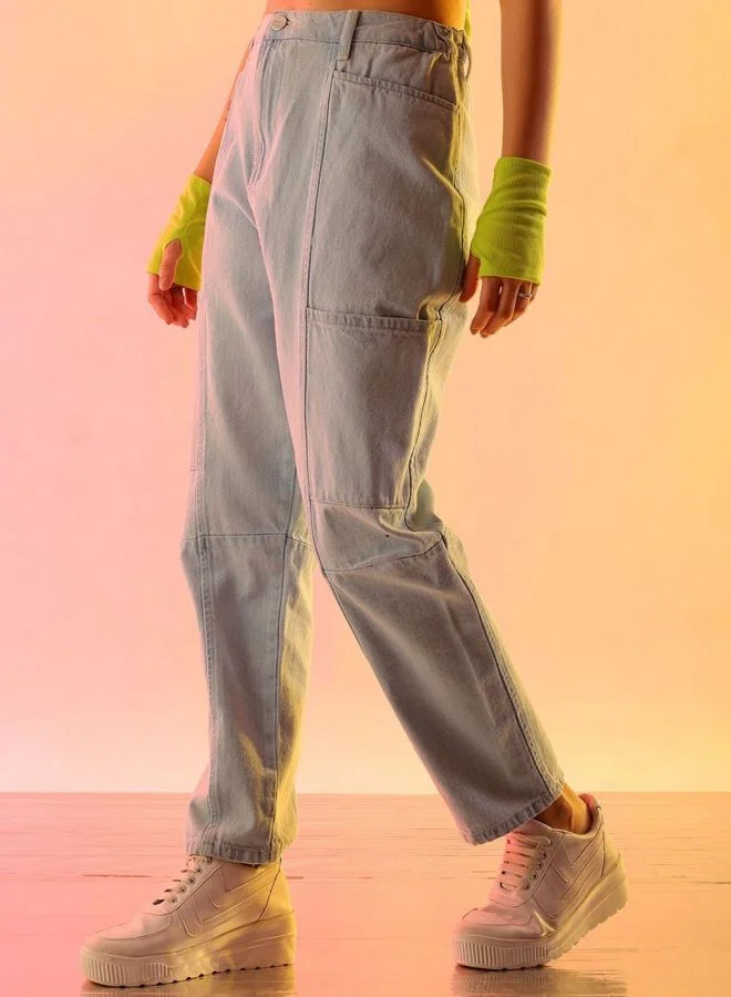 Freehand  Women Relaxed Fit Solid High Rise Jeans for Women | Best Price UAE