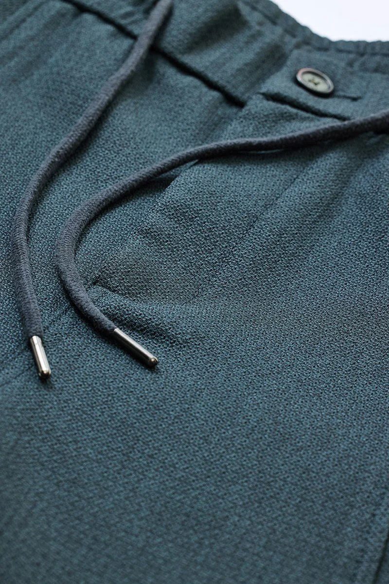 SNITCH Regular Fit Mid Rise Dark Green Trousers