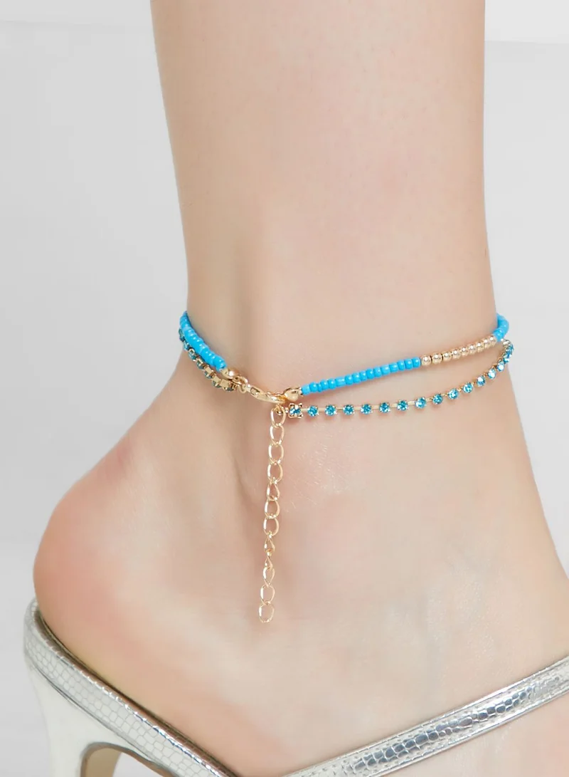 Ginger Beaded Anklet