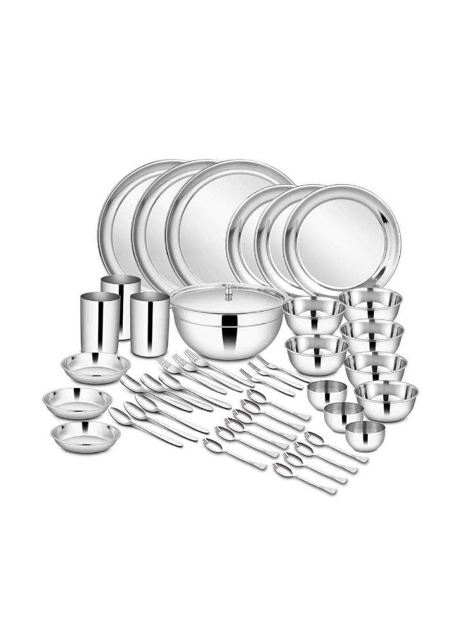 Shri & Sam Stainless Steel Dinner Set Shagun (45 Pcs Set) - Image 1