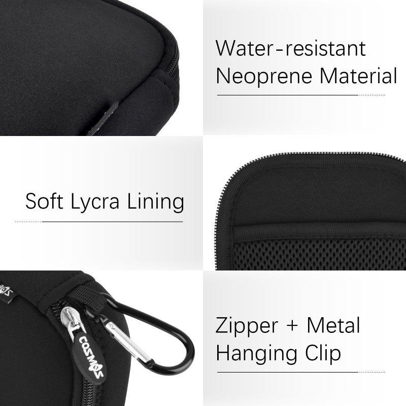 CM Small Travel Carrying Storage Organizer Bag Case Pouch compatible with MagSafe Power Adapter, Laptop Accessories Cables, Cords, USB Drives, Earphones - Image 4