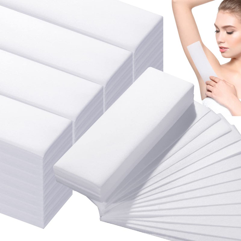 Leelosp Leelosp 1000 Pcs Wax Strips Non Woven Skin Body Facial Hair Removal Bikini Waxing Strips Paper for Women Men Arms Legs Underarm Hair Eyebrow Armpit 