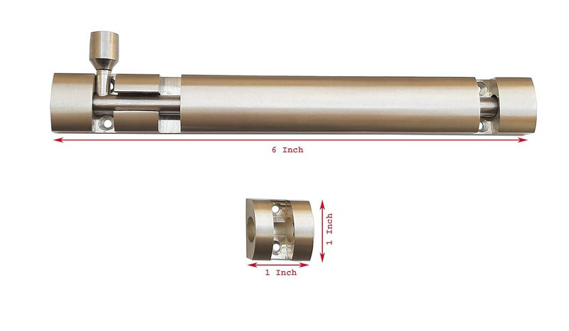 KURIC KURIC Premium Stainless Steel Tower Bolt 6 Inch Tower Bolt for Main Door and Bathroom Kundi Door Latch for Bedroom Chitakni Tower Bolt for Home Offices Doors Windows SS Finish Pack of 12  - Image 2