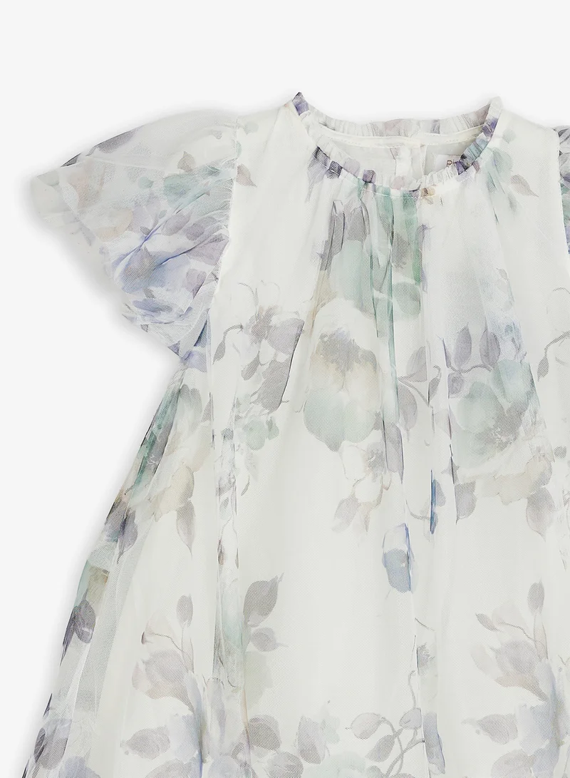 Ripples  Girls Blush Bloom Flowy Party Dress for Women | Best Price UAE