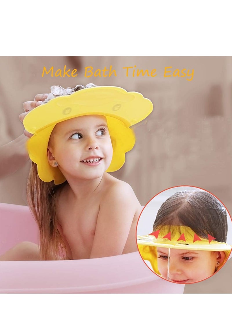 MIXDE 3 PCS Baby Silicone Adjustable Shower Cap and Infant Bath Washing Hair Shampoo Cup with Toddler Scalp Massager Shampooing Brush  - Image 4