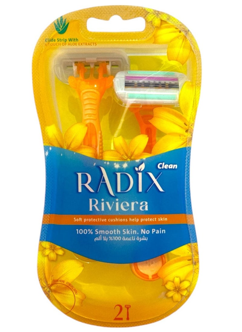 RADIX Clean - Pack of 2 Radix Riviera Orange 3 Blades - Image 1