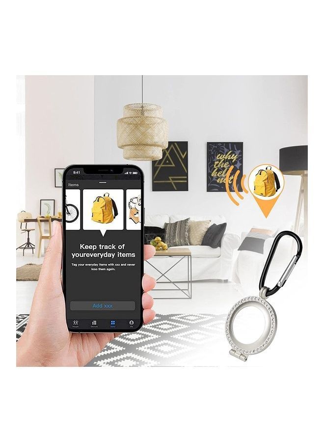 NIBEMINENT Protective Case For Apple AirTags Silver  - Image 2