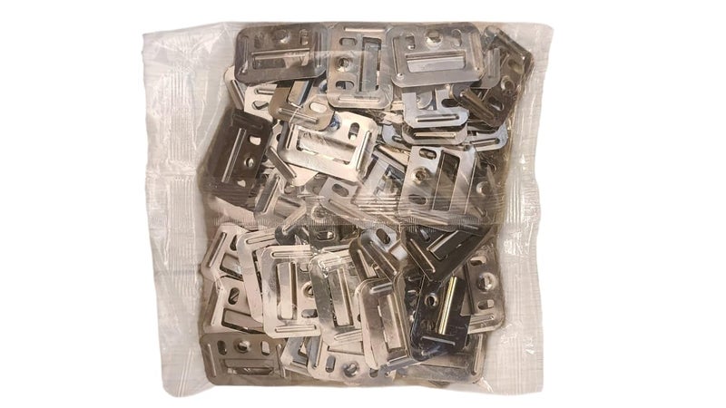 3D CARPENTER POINT Stainless Steel Louver Clips for PVC Wall Panels | Interlocking Mounting Brackets for Furniture & Interior Panel Fixing | Silver Finish | Pack of 100 - Image 3