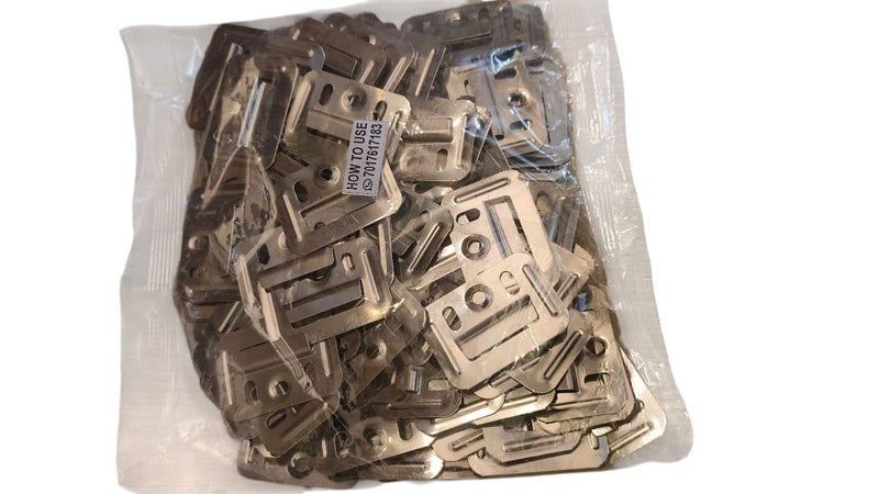 3D CARPENTER POINT Stainless Steel Louver Clips for PVC Wall Panels | Interlocking Mounting Brackets for Furniture & Interior Panel Fixing | Silver Finish | Pack of 100 - Image 2
