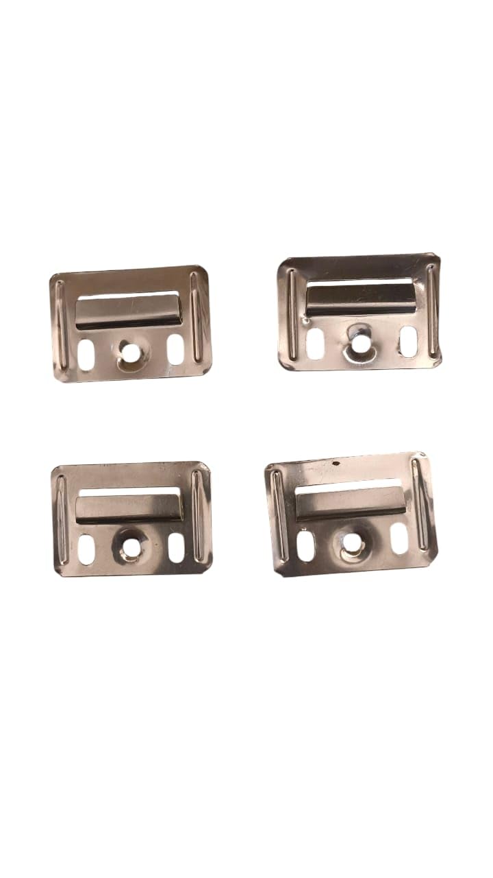 3D CARPENTER POINT Stainless Steel Louver Clips for PVC Wall Panels | Interlocking Mounting Brackets for Furniture & Interior Panel Fixing | Silver Finish | Pack of 100 - Image 4
