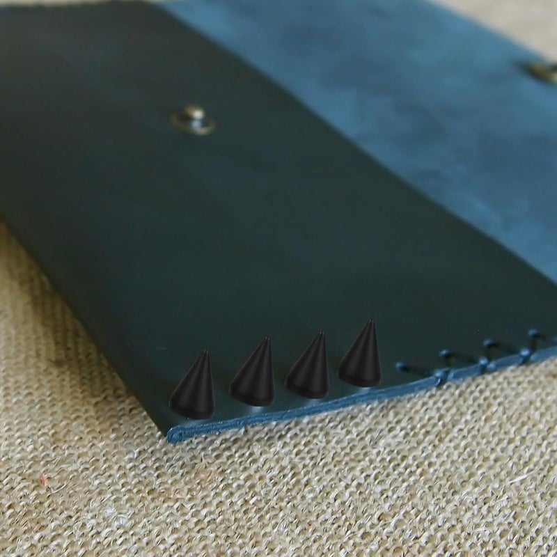 20pcs Black Cone Punk Rivets Screw Leather Craft Findings for DIY Clothing Shoes Bags Accessories - Image 5