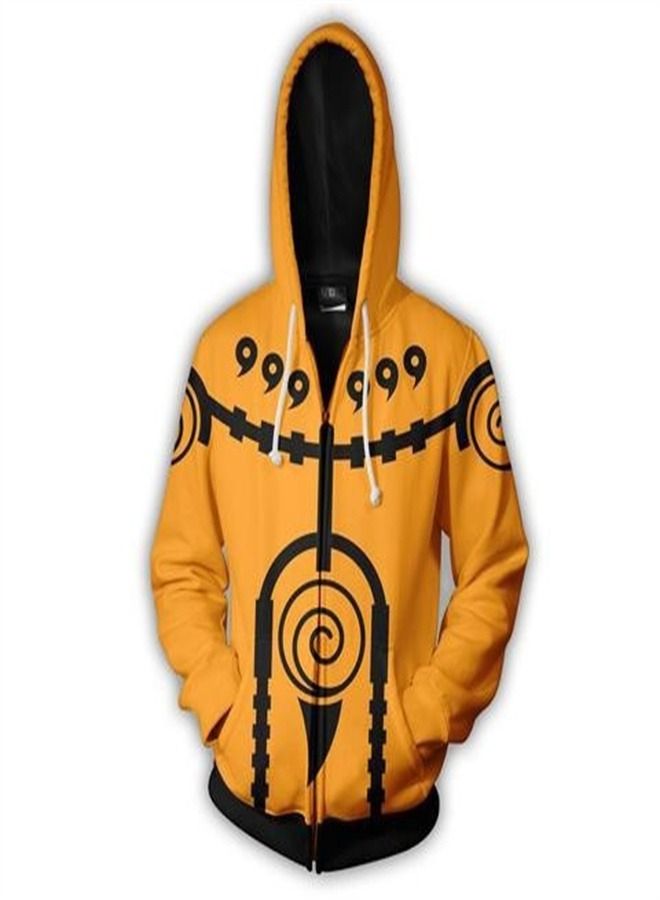Loquat Basket Fire Shadow 3D Printed Zip Hoodie 