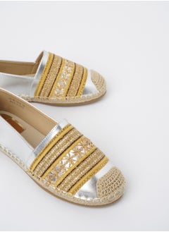 Jove JOVE Women's Casual Espadrilles GOLD/SILVER  - Image 2