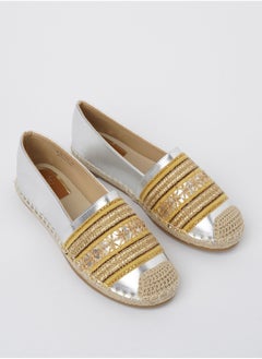 Jove JOVE Women's Casual Espadrilles GOLD/SILVER  - Image 3