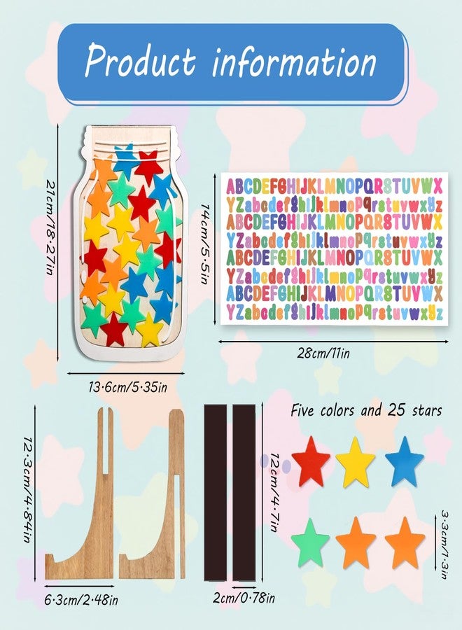 AOFEGRLT Magnetic Reward Jar for Classroom & Kids - Star Jar Incentive System, Potty Training Chart with Tokens, Behavior Management Tool, Boys & Girls - Image 3