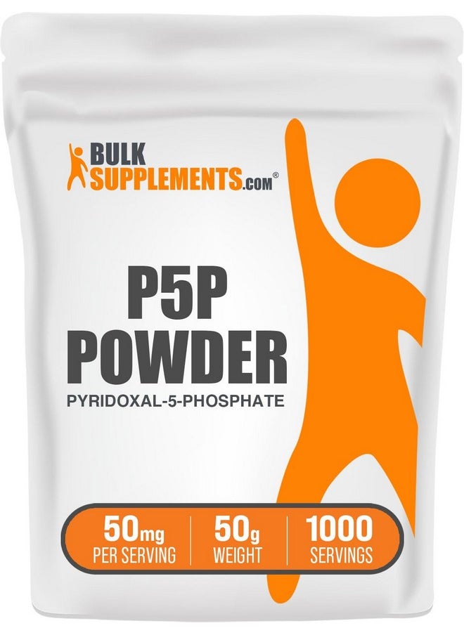 بالك سابلمنتس مسحوق فوسفات البيريدوكسال 5 من BulkSupplements.com - مكمل فيتامين ب6 P-5-P، P-5-P 50 مجم - مكمل P5P، خالٍ من الجلوتين، 50 مجم لكل وجبة، 50 جم (1.8 أونصة) (عبوة من قطعة واحدة)  - Image 1