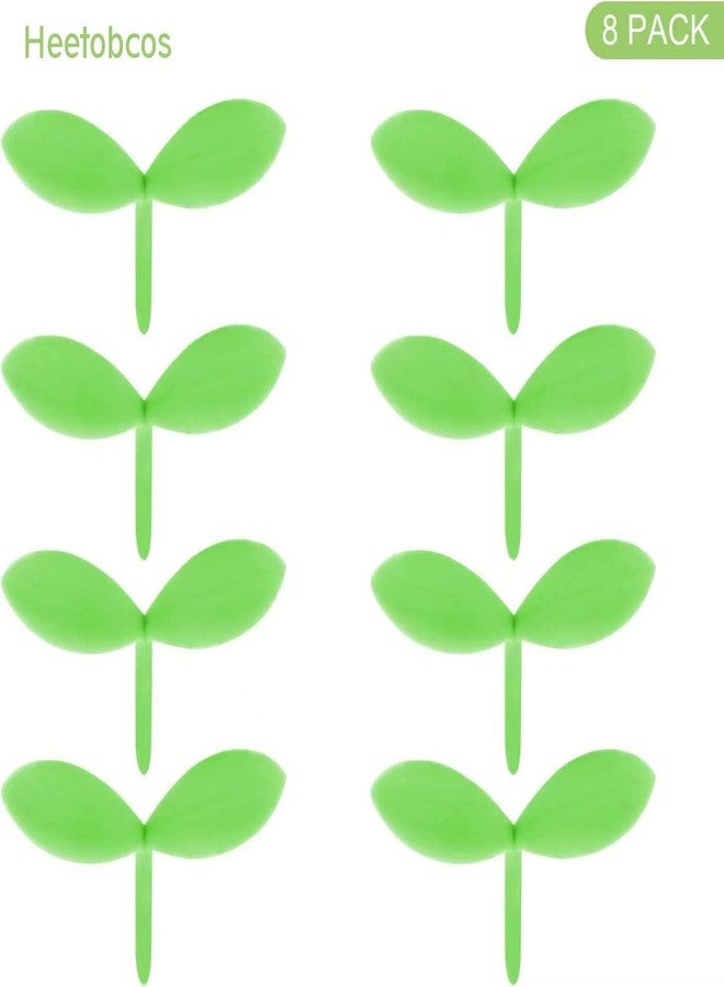 Heetobcos YKING Sprout Little Green Bookmarks Silicone Grass Buds Creative Green Bookmarks, Gifts for Book Lovers Reading, Set of 8 - Image 2